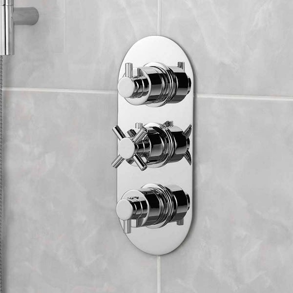 Mode Tate oval triple thermostatic shower valve