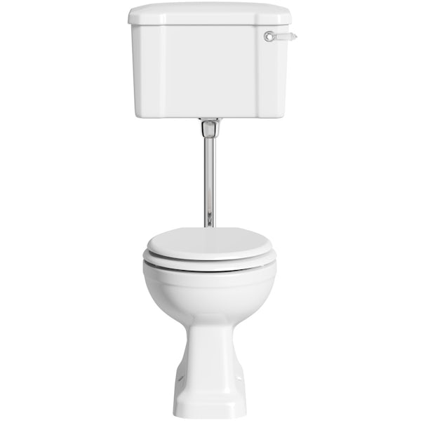 Camberley Low Level Toilet inc Luxury White Soft Close Seat