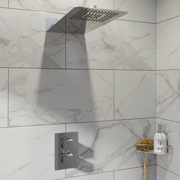 Mode Ando thermostatic mixer shower with wall shower head