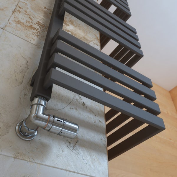 Terma Outcorner modern grey designer towel rail