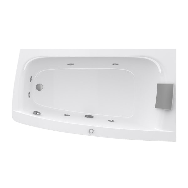 Jacuzzi the Essentials right handed compact offset corner whirlpool bath