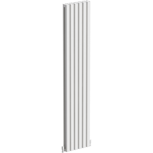 The Heating Co. Hamilton vertical textured white aluminium radiator