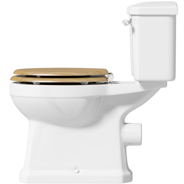 The Bath Co. Camberley close coupled toilet with MDF soft close toilet seat