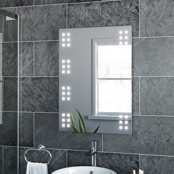 Mode Muir Battery Powered Led, Illuminated Bathroom Mirror Cabinet Battery Operated