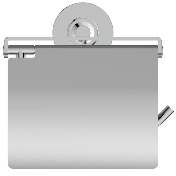 Ideal Standard IOM chrome toilet roll holder with cover
