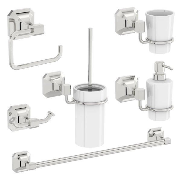 The Bath Co. Camberley master bathroom 6 piece accessory set