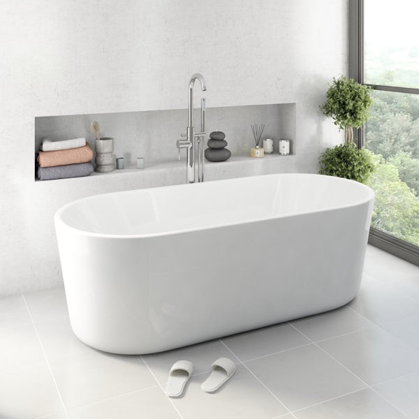 Eden white suite with Arte freestanding bath