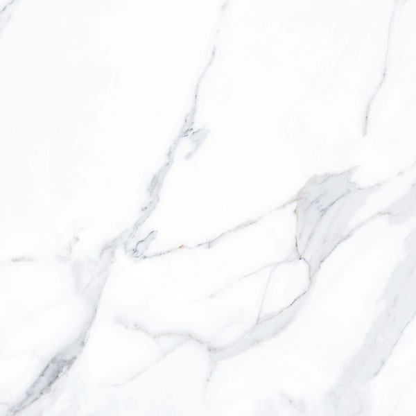 Storm white marble effect gloss wall and floor tile 800mm x 800mm