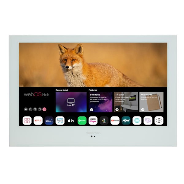 ProofVision 19 inch white Smart Bathroom TV with WebOS