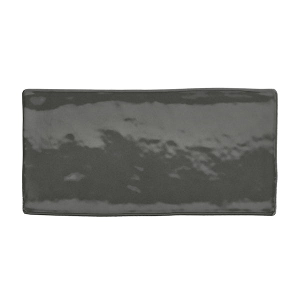 Laura Ashley Artisan charcoal grey wall tile 75mm x 150mm