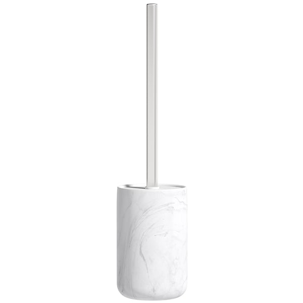 Accents marble effect toilet brush holder