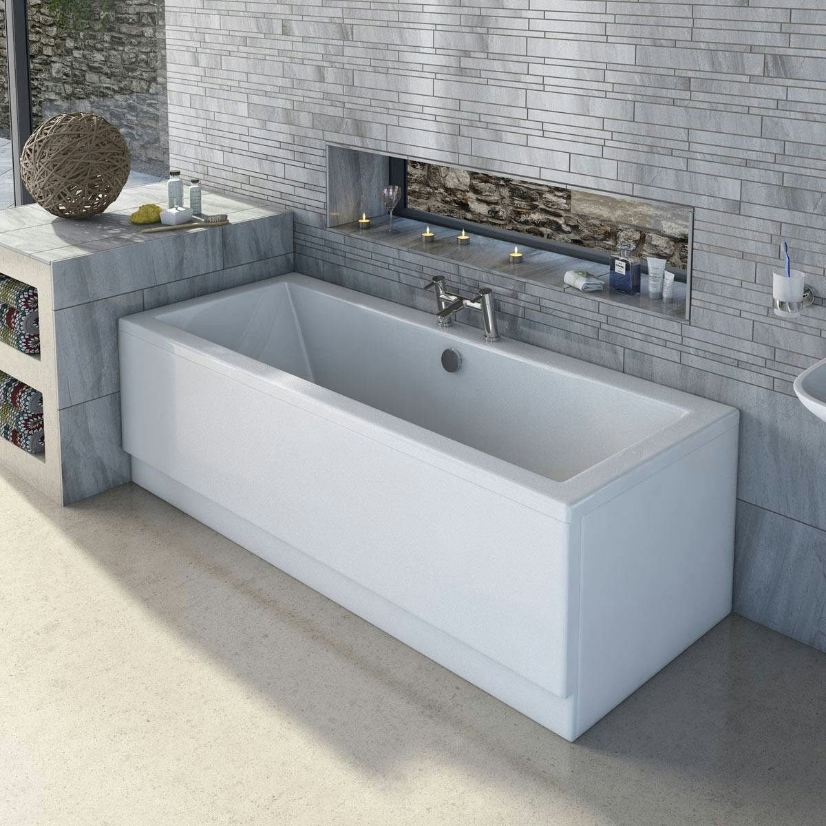 Orchard Square Edge Single Ended Straight Bath 1800 x 800