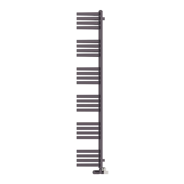 Outcorner modern grey heated towel rail 1545 x 300