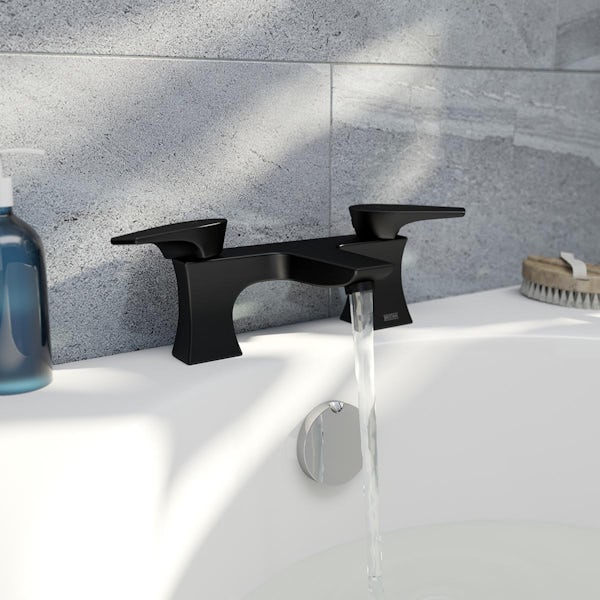 Bristan Hourglass black bath filler tap
