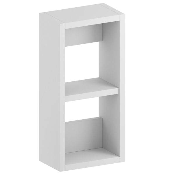 Accents Slimline White Wall Hung Open, Slimline Wall Mounted Bookcase