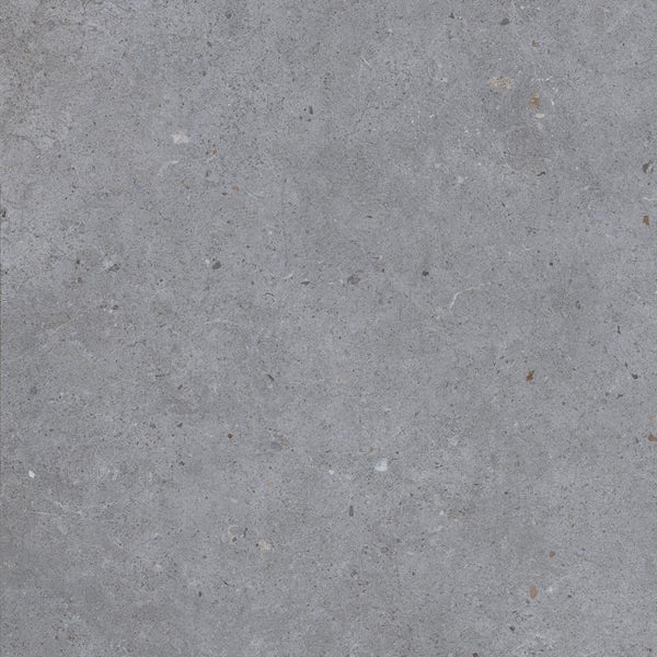 Calcolo Limestone light grey matt porcelain wall and floor tile 600 x 600mm