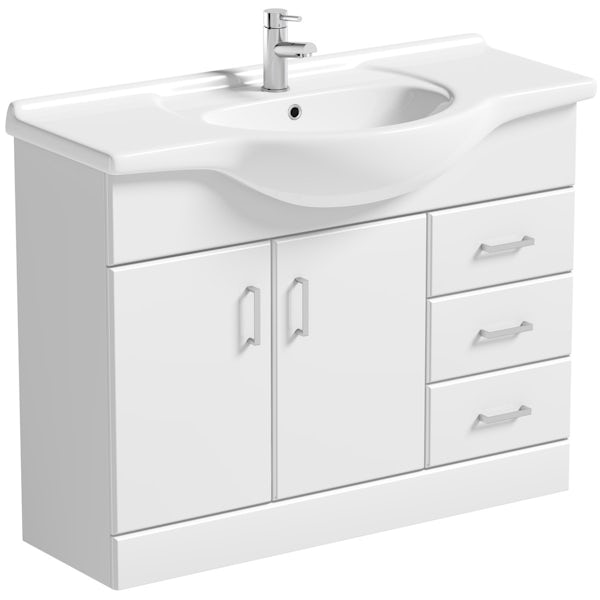 Orchard Eden white vanity unit and basin 1050mm