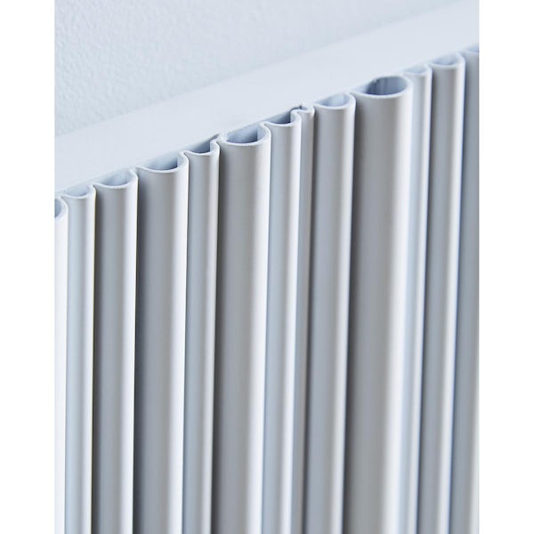 Vogue Quebec matt white aluminium single radiator