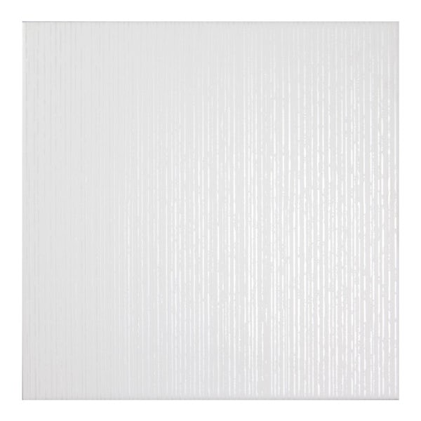 Laura Ashley Cottonwood linear white floor tile 331m x 331mm