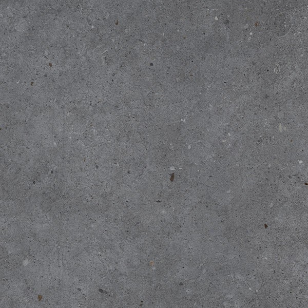 Calcolo Limestone dark grey matt porcelain wall and floor tile 600 x 600mm