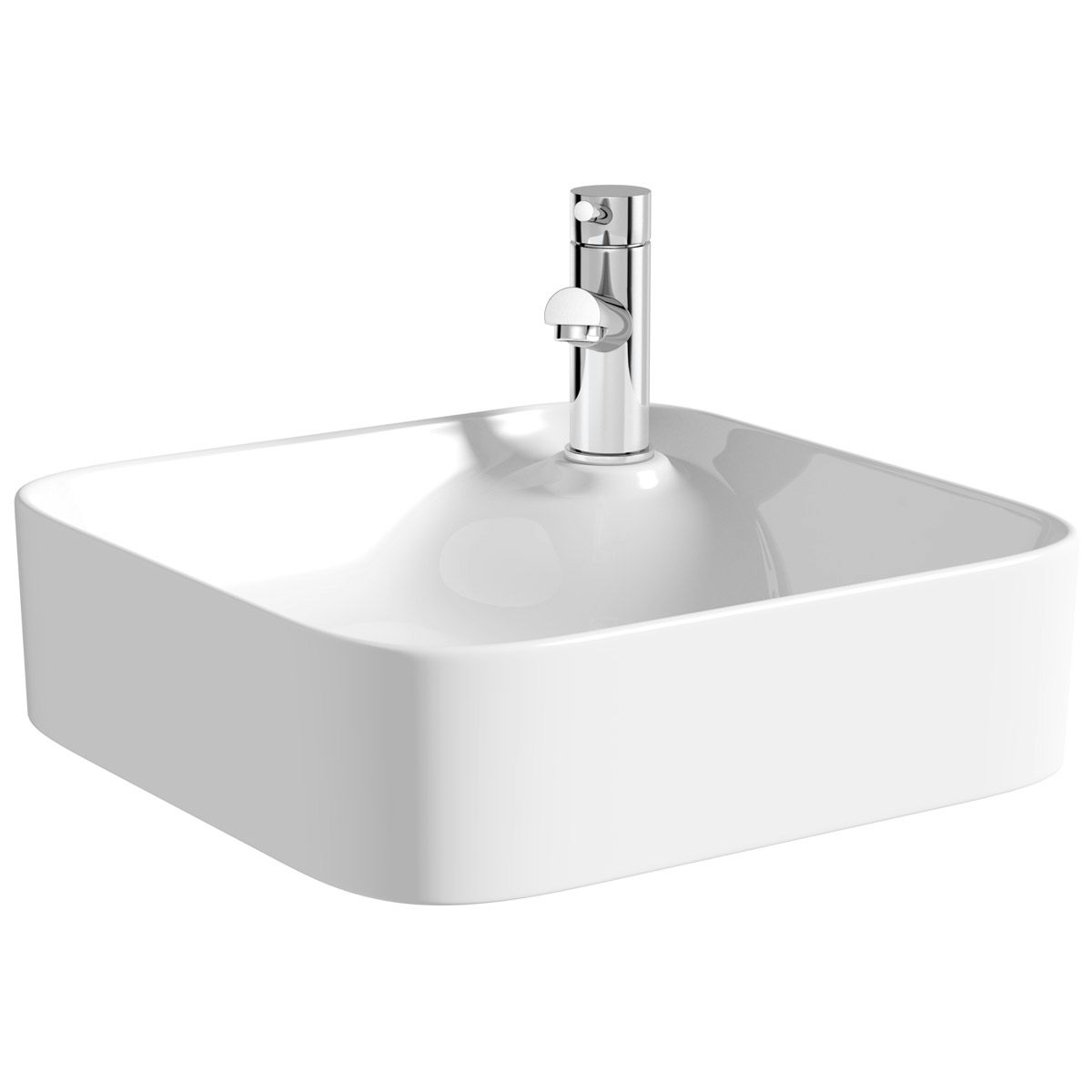 Mode Hughes square thin edge 1 tap hole countertop basin 430mm