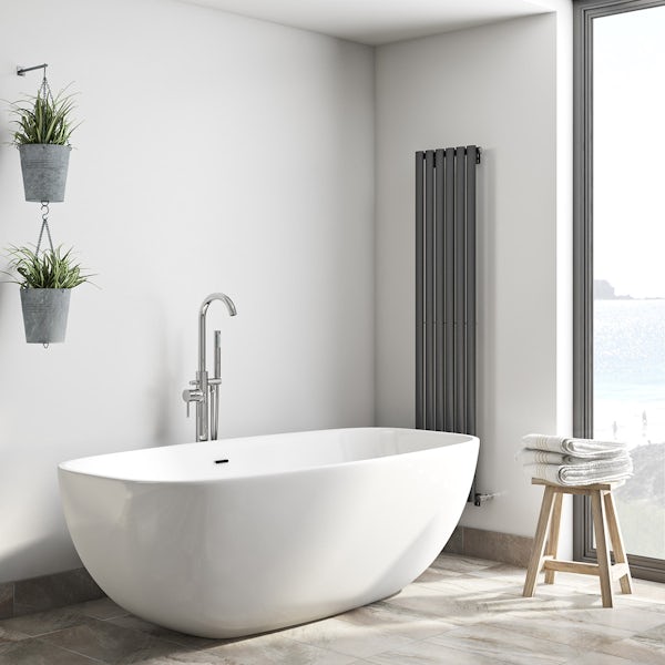 Mode Heath bathroom suite with freestanding bath