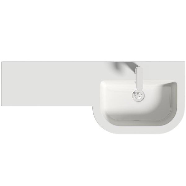 Mode Taw P shape gloss white right handed combination unit with tap
