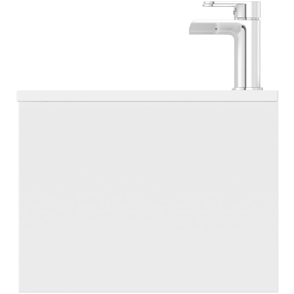Mode Burton white wall hung double basin vanity unit 1200mm