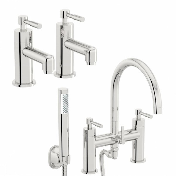 Secta Basin Taps and Bath Shower Mixer Pack