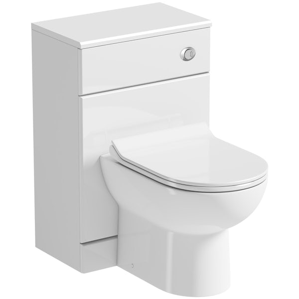 Orchard Eden white slimline back to wall unit and Eden contemporary toilet with seat