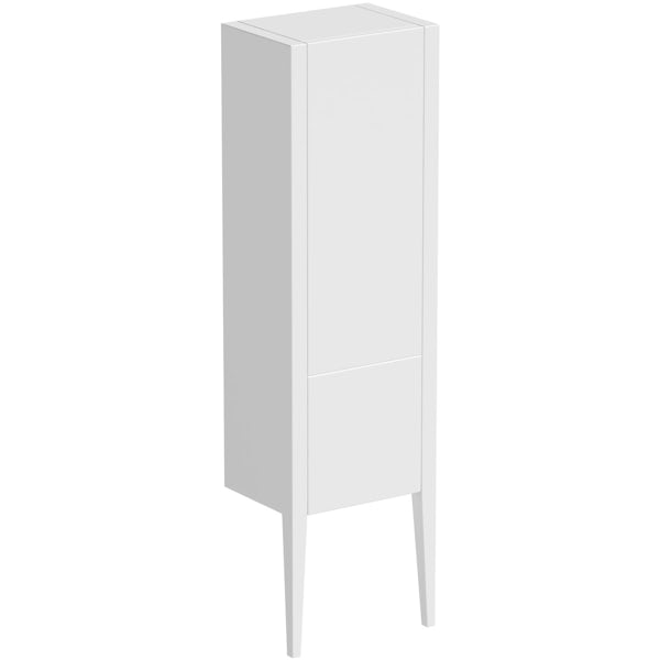 Mode Hale white gloss furniture package with countertop vanity unit 600mm
