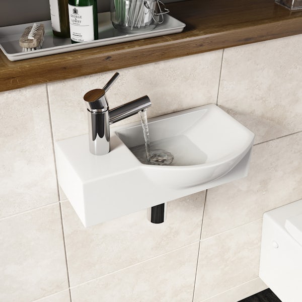 Orchard Lugano 1 tap hole basin 410mm with tap