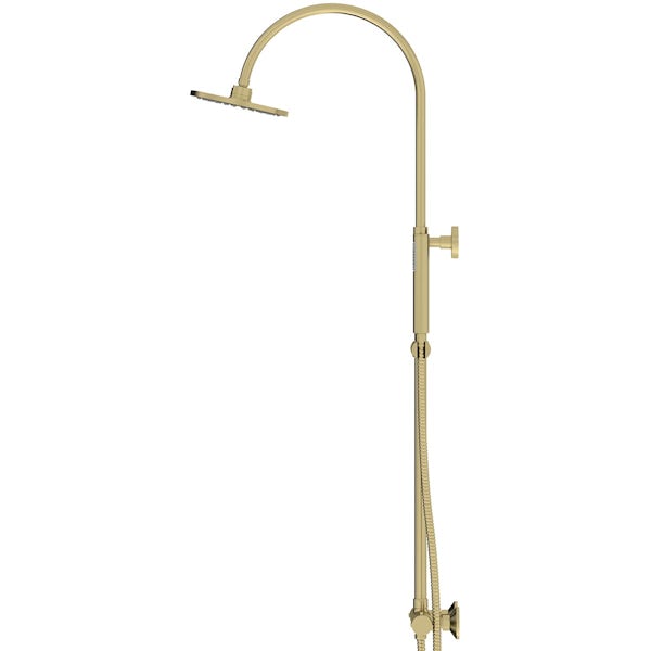 Orchard Derwent brushed brass round shower riser system