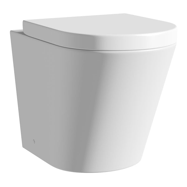 Orchard contemporary back to wall toilet with soft close seat, concealed cistern and push plate