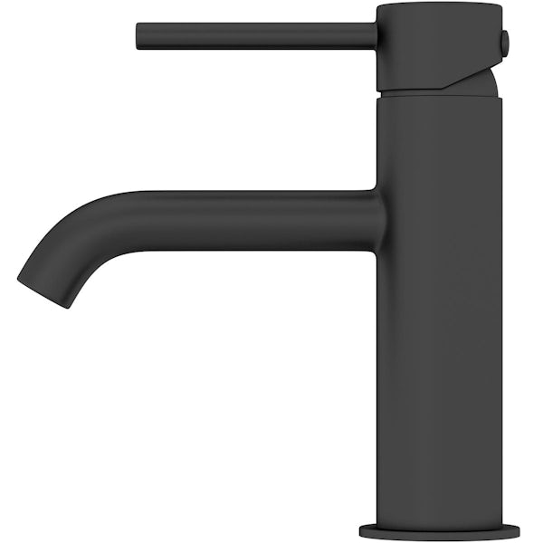 Mode Douglas black basin mixer tap with waste