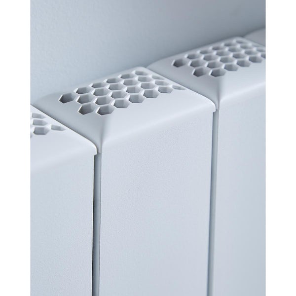 Vogue Edmonton horizontal textured white aluminium radiator