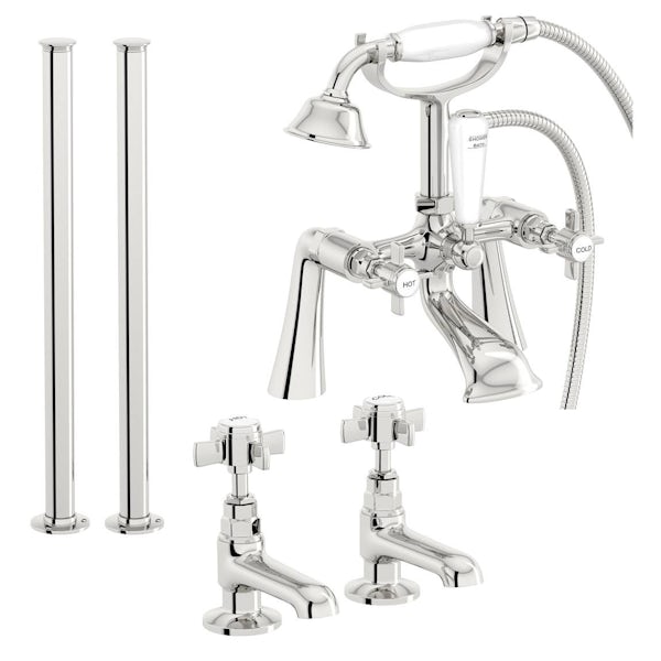 Dulwich Basin Tap and Bath Shower Mixer with Standpipe Pack