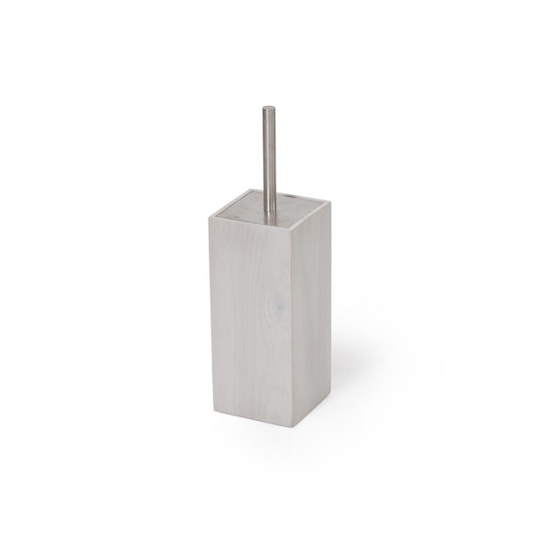 Accents Oyster white toilet brush holder