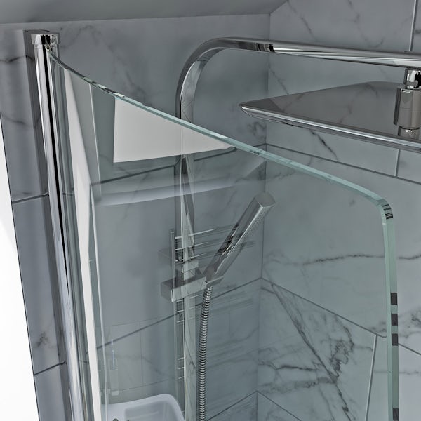Orchard spacesaver 6mm shower bath screen