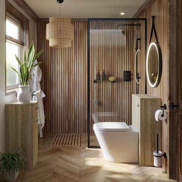 Kinewall Vertical Wood Design shower wall panel 1200 x 2500