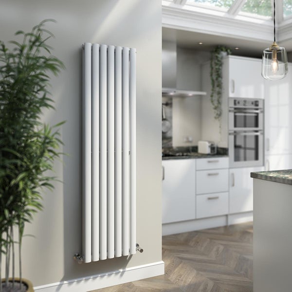 The Heating Co. Salvador white double vertical radiator 1600 x 406