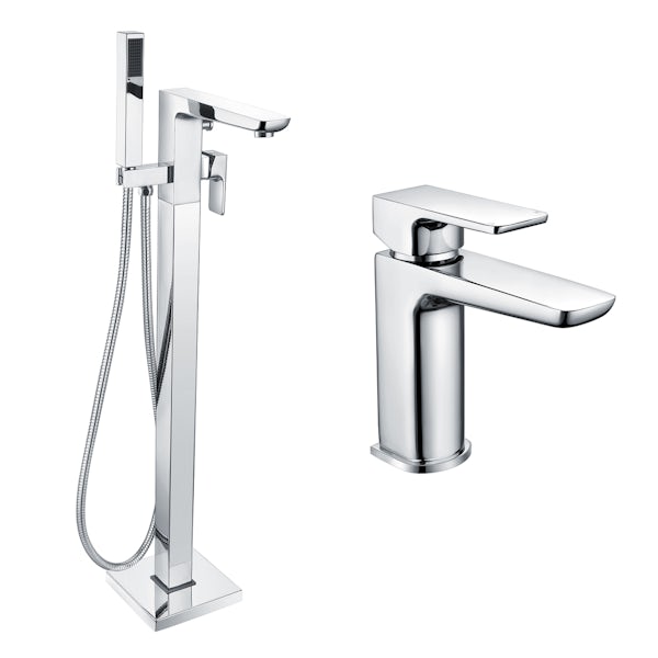 Mode Foster basin and freestanding bath tap pack