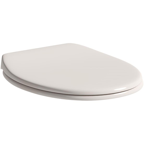 Accents universal cream toilet seat with soft close and quick release