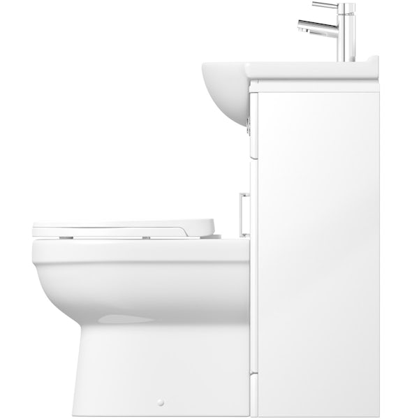 Orchard Eden white 1155mm combination with Eden back to wall toilet and soft close seat