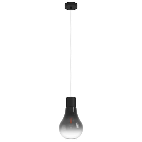 Eglo black and grey Chasely kitchen light E27 1 light