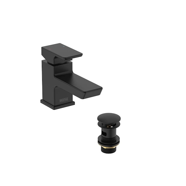 Bristan Cobalt black basin and bath shower mixer tap pack