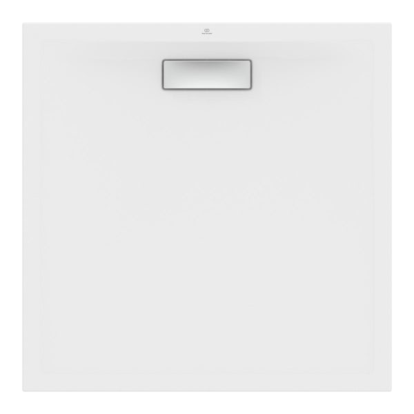 Ideal Standard Ultraflat 900 x 900mm square shower tray in silk white with waste