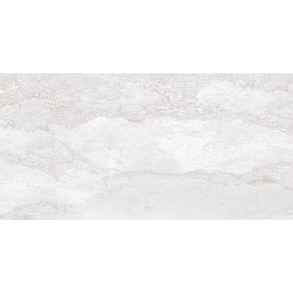 Calcolo Bradley white matt ceramic wall tile 250 x 500mm