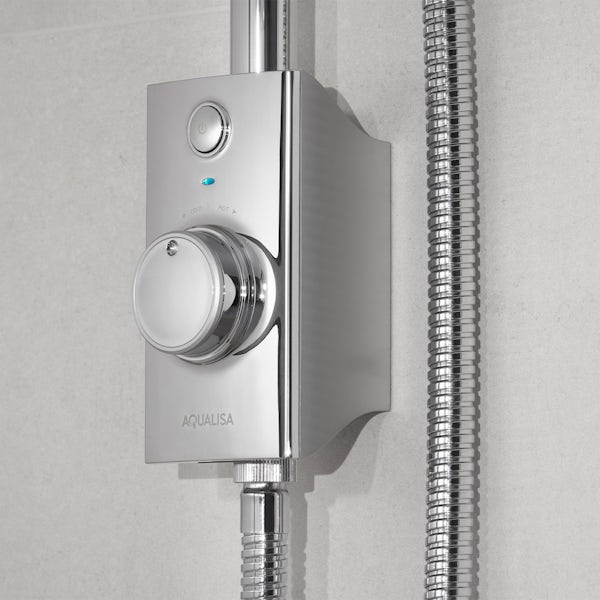 Aqualisa Visage Q Smart exposed shower standard with adjustable handset