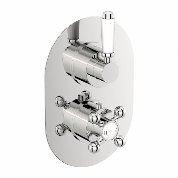 The Bath Co. Dulwich twin thermostatic shower valve with diverter